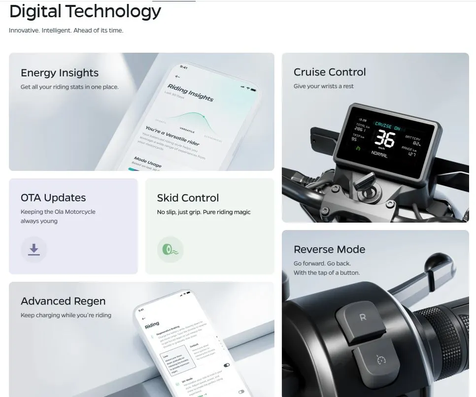 OLA Roadster X Features